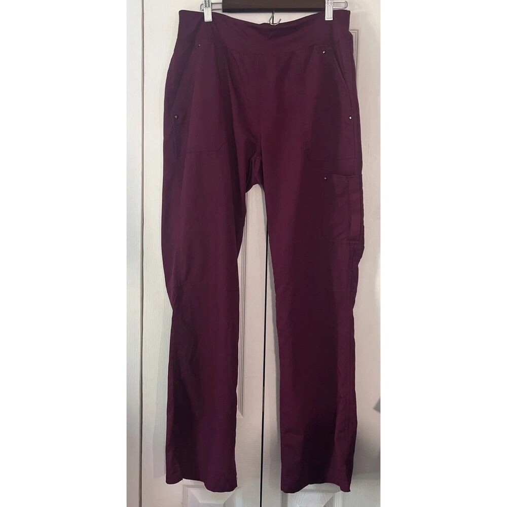 Healing Hands Women’s Burgundy/Wine Size Med Tall Scrub Pants Style 9133T